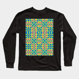 Colourful Geometric Shape Pattern Long Sleeve T-Shirt